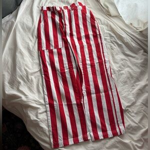 Big Bud Press Red White Stripe Work Pants Size Small